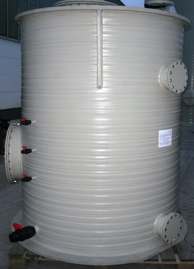 Active carbon filter for biogas cleaning for a nominal pressure of 220 mbar