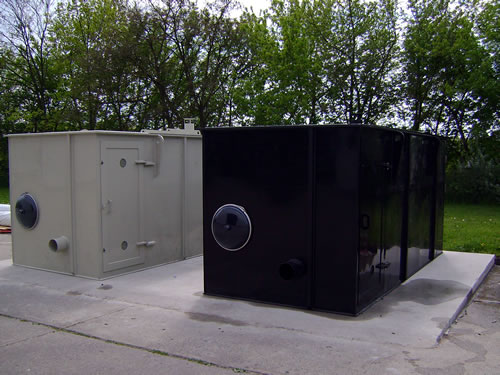 Biofilter aus PE bzw. PP in Containerbauweise