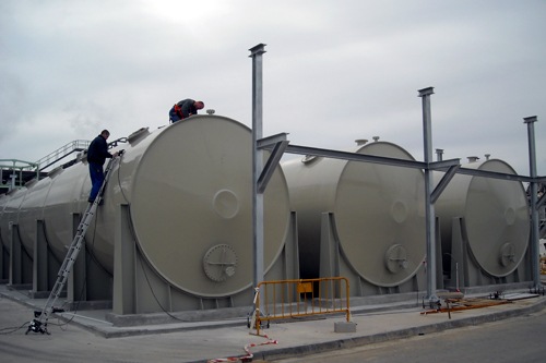 Desulphurization plant for paper industry