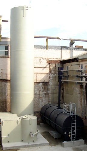 Biological desulphurization plant at work.