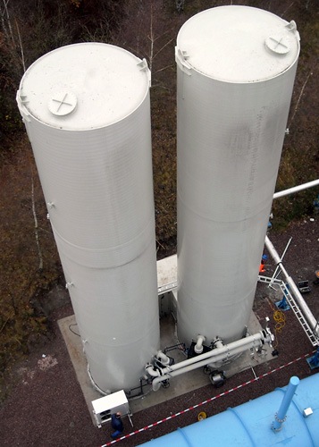 Biological desulphurization plant for a paper factory top view