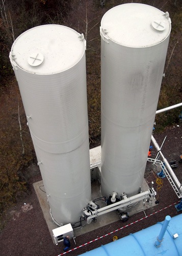 Biological desulphurization plant for a paper factory.